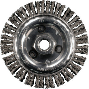 Advance Brush COMBITWIST Stringer Bead Knot Wheel, 4 1/2 in D, .02 in Carbon Steel Wire View Product Image