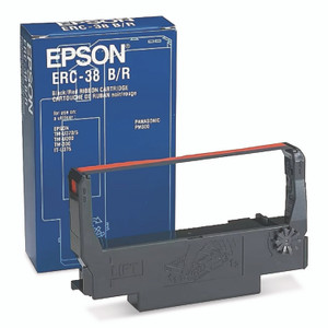 Epson Dot Matrix Ribbon Cartridge - Black, Red - 1 Each - Dot Matrix - Black, Red - (EPSERC38BR) (EPSERC38BR)