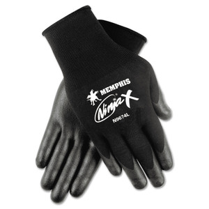 MCR Safety Ninja x Bi-Polymer Coated Gloves, Large, Black, Pair (CRWN9674L) View Product Image