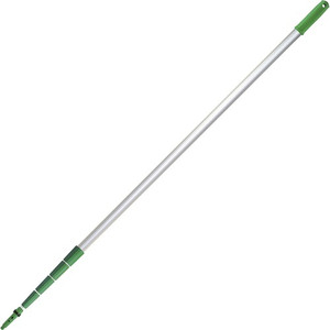 Unger TelePlus 5-section Modular Extension Pole - 30 ft Length - Green, Silver - Anodized Aluminum, Plastic