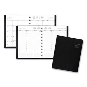 AT-A-GLANCE Contemporary Weekly/Monthly Planner, Vertical-Column Format, 11 x 8.25, Black Cover, 12-Month (Jan to Dec): 2025