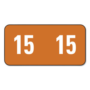 Smead Yearly End Tab File Folder Labels, 15, 0.5 x 1, Brown, 25/Sheet, 10 Sheets/Pack