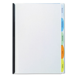 GBC View-Tab Report Cover, Grooved Sliding Bar, 8.5 x 11, Clear/Clear