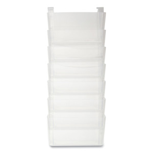 TRU RED Unbreakable Plastic Wall File, 7 Sections, Letter Size, 13" x 3.81" x 30.78", Clear