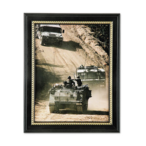AbilityOne 7105014588210, SKILCRAFT Style G Military-Themed Picture Frame, Army, Black, Wood, 8.5 x 11
