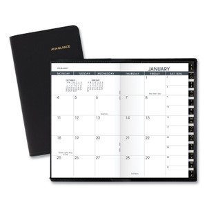 At-A-Glance Monthly Planner, Black, Pocket, 3 1/2" x 6" - Monthly - 13 Month - January 2026 to January 2027 - 1 Month Double Page Layout - 3 1/2" x 6 1/8" Sheet Size