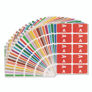 Smead AlphaZ Color-Coded Labels Starter Set, A-Z, 1 x 1.63, Assorted, 10/Sheet, 220 Sheets/Box