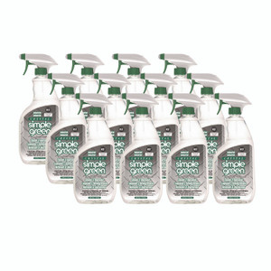 Simple Green Crystal Industrial Cleaner/Degreaser, 24 oz Spray Bottle, 12/Carton