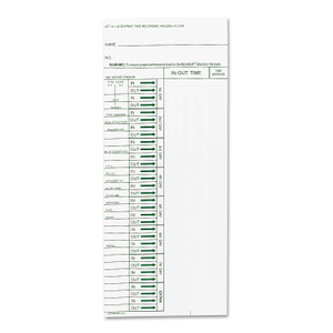 Acroprint Time Clock Cards for Acroprint ATT310, One Side, 4 x 10, 200/Pack (ACP096103080) View Product Image