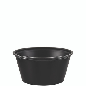 Dart Polystyrene Portion Cups, 3.25 oz, Plastic, Black, 250/Bag, 10 Bags/Carton