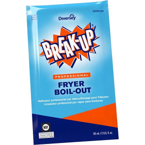 Diversey Break-Up Professional Fryer Boil-Out - Ready-To-Use - 2 fl oz (0.1 quart) - Kosher, Non-corrosive, Phosphate-free - Blue