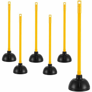 Genuine Joe Value Plus Plunger - 5.75" Cup Diameter - 23" Length - Yellow - (GJO85130CT)