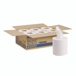 Georgia Pacific Professional Pacific Blue Select 2-Ply Center-Pull Perf Wipers, 2-Ply, 8.25 x 12, White, 520/Roll, 6 Rolls/Carton