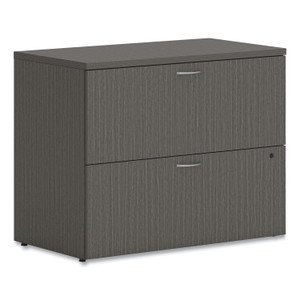 HON Mod Lateral File, 2 Legal/Letter-Size File Drawers, Slate Teak, 36" x 20" x 29" (HONLLF3620L2LS1) View Product Image