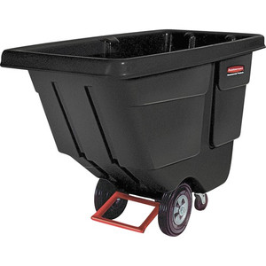 Rubbermaid Commercial 850lb Capacity Utility Tilt Truck - 850 lb Load Capacity - 33.50" Width x 72.20" Depth x 43.80" Height - Black