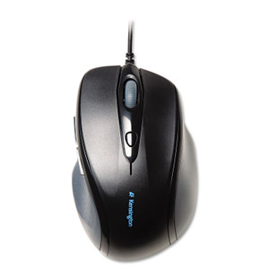 Kensington Pro Fit Wired Full-Size Mouse, USB 2.0, Right Hand Use, Black (KMW72369) View Product Image