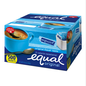 Equal Zero Calorie Sweetener, 0.035 oz Packets, 500/Box (EQL20008699) View Product Image