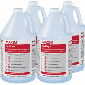 Maxim Facility+ One Step Disinfectant - 128 fl oz (4 quart) - Deodorant, Non-porous - Clear