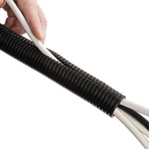 D-Line Cable Tidy Tube, 1.25" Diameter x 43" Long, Black