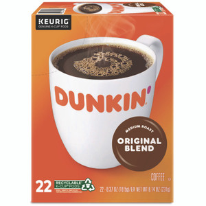 Dunkin' K-Cup Pods, Original Blend, 22/Box