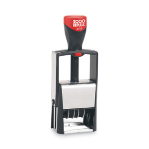 COSCO 2000PLUS Self-Inking Heavy-Duty Line Dater with Microban, 1.25 x 0.63, Black (COS011200) View Product Image