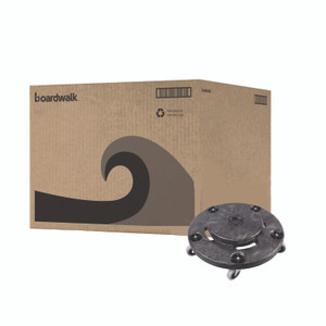 Boardwalk Refuse Container Utility Dolly, 300 lb Capacity, 18.25" Diameter, Gray