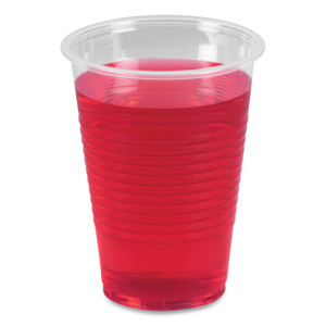 Boardwalk Translucent Plastic Cold Cups, 9 oz, Polypropylene, 100 Cups/Sleeve, 25 Sleeves/Carton (BWKTRANSCUP9CT) View Product Image