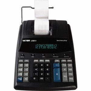Victor 14604 Printing Calculator - Independent Memory, Big Display, Heavy Duty, Sign Change, Item Count, 4-Key Memory, Easy-to-read Display - 3.3" Height x 8" Width x 12.3" Length - Black