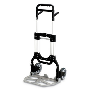 Safco Stow-Away Heavy-Duty Hand Truck, 500 lb Capacity, 23 x 24 x 50, Aluminum (SAF4055NC) View Product Image