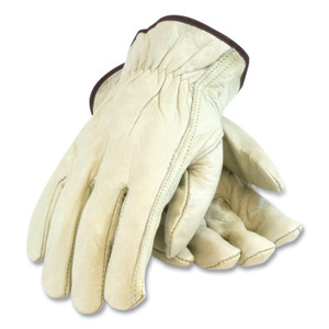 PIP Economy Grade Top-Grain Cowhide Leather Drivers Gloves, Medium, Tan (PID68162M) View Product Image