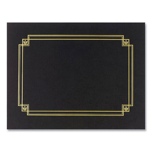 Great Papers! Premium Textured Certificate Holder, 12.65 x 9.75, Black, 3/Pack