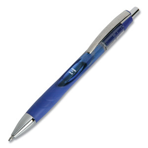 AbilityOne 7520016849425 SKILCRAFT VISTA Gel Pen, Retractable, Bold 1 mm, Blue Ink, Translucent Blue/Blue/Silver Barrel, Dozen (NSN6849425) View Product Image