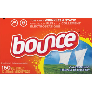 Procter & Gamble Commercial Bounce Dryer Sheets, 160/BX, Outdoor Fresh (PGC80168) View Product Image