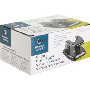 Business Source Heavy-duty 2-Hole Punch - 2 Punch Head(s) - (BSN65626)