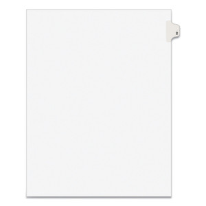 Avery Preprinted Legal Exhibit Side Tab Index Dividers, Avery Style, 10-Tab, 2, 11 x 8.5, White, 25/Pack