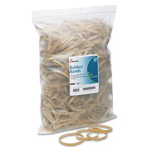 AbilityOne 7510010589974 SKILCRAFT Rubber Bands, Size 64, 0.03" Gauge, Beige, 1 lb Box, 400/Pack (NSN0589974) View Product Image