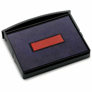 COSCO 2000 Plus S360 Two-color Ink Pad - Blue, Red Ink - Red, Blue