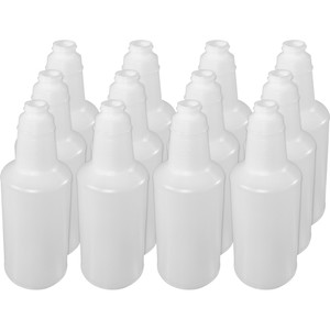 Genuine Joe Plastic Bottle with Graduations - Suitable For Cleaning - Lightweight, Durable, Graduated - Translucent