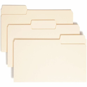 Smead SuperTab 1/3 Tab Cut Legal Recycled Top Tab File Folder - 8 1/2" x 14" - 3/4" Expansion - Top Tab Location - Assorted Tab Position - 14 pt. - (SMD15401)
