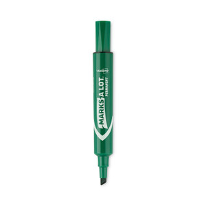 Avery MARKS A LOT Regular Desk-Style Permanent Marker, Broad Chisel Tip, Green, Dozen (7885) View Product Image