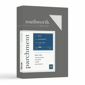 Southworth Parchment Specialty Paper - Gray - Letter - 8 1/2" x 11" - 24 lb Basis Weight - Parchment