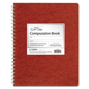 Ampad Computation Book, Quadrille Rule (4 sq/in), Brown Cover, (76) 11.75 x 9.25 Sheets View Product Image