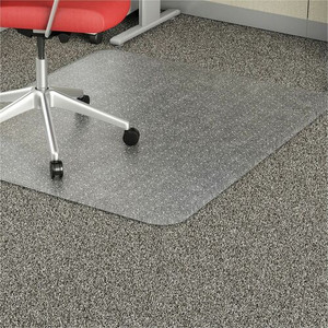 Lorell Low-Pile Economy Chairmat - Carpeted Floor - 60" Length x 46" Width x 0.095" Thickness - Rectangular - Vinyl - Clear