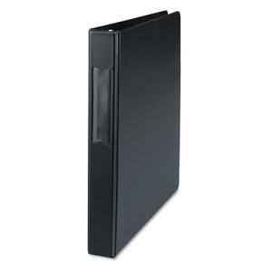 Universal Deluxe Non-View D-Ring Binder with Label Holder, 3 Rings, 1" Capacity, 11 x 8.5, Black