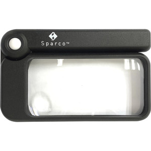 Sparco Rectangular Magnifier, 2X Main W/4X Bifocal, 2"x4", Black (SPR01877) View Product Image