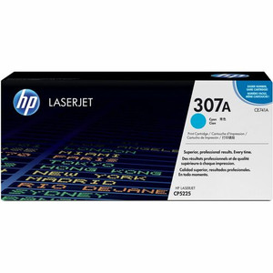 HP 307A (CE741A) Original Laser Toner Cartridge - Single Pack - Cyan - 1 Each