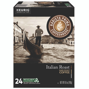Barista Prima Coffeehouse Italian Roast K-Cups Coffee Pack, 24/Box
