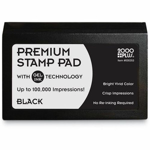 COSCO 2000 Plus Replacement Ink Pad - 2.8" Width x 4.3" Length - Black Ink
