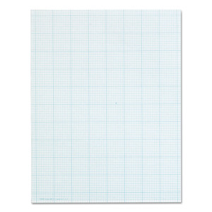 TOPS Cross Section Pads, Cross-Section Quadrille Rule (10 sq/in, 1 sq/in), 50 White 8.5 x 11 Sheets