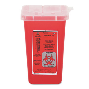 Impact 1-Quart Sharps Container, Plastic, Red